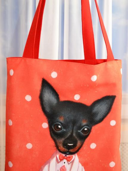 Сумка-шоппер с фотопечатью Той-терьер